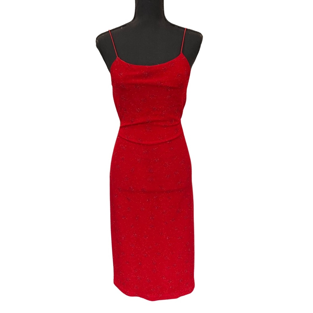VTG 90s Red Sparkle Dress